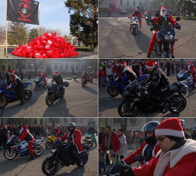 Motoros télapók december 29-én Szenttamáson